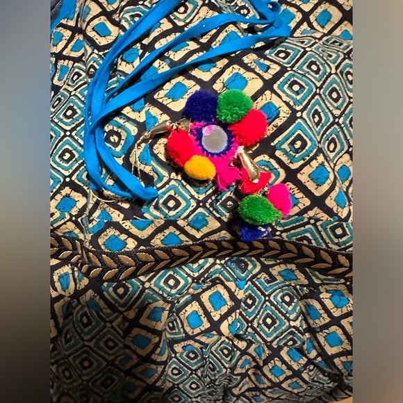 Wowzers Halter Maxi Dress Sz S Brightly Colored Unique Rainbow Decoration India - Picture 12 of 12